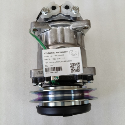 Hyunsang Excavator Parts Air Compressor 23B-07-61112 for Komatsu Motor Grader GD535-5 GD555-5 GD655-5 GD655-6 GD675-3E0 GD675-5
