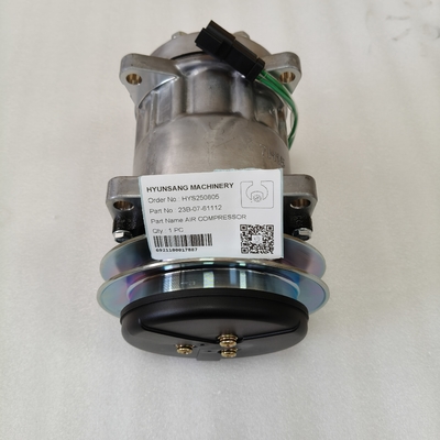 Hyunsang Excavator Parts Air Compressor 23B-07-61112 for Komatsu Motor Grader GD535-5 GD555-5 GD655-5 GD655-6 GD675-3E0 GD675-5