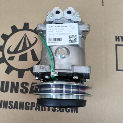 Hyunsang Excavator Parts Air Compressor 23B-07-61112 for Komatsu Motor Grader GD535-5 GD555-5 GD655-5 GD655-6 GD675-3E0 GD675-5